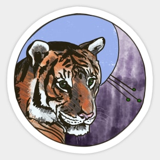 Tiger- Circle Edit Sticker